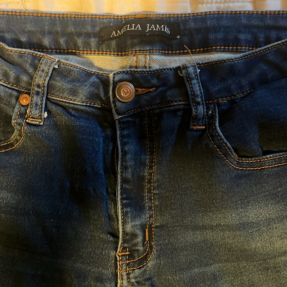 Blue Straight Leg Jeans - Picture 2 of 4